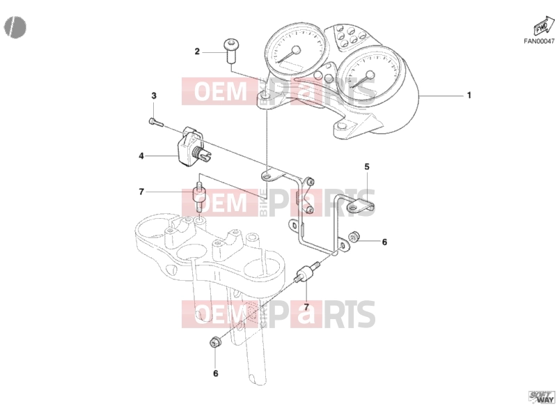 DUCATI 2003 Monster 800 METER » HANDLE BAR