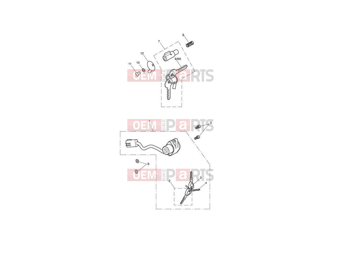 Triumph 2007 SPEEDMASTER EFI Ign Switch & Steer Lock 439976