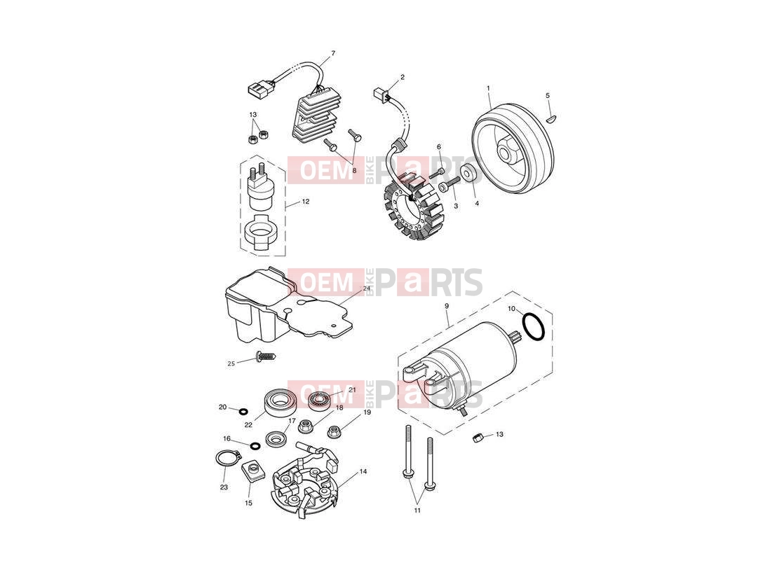 Triumph 2007 SPEEDMASTER EFI Starter & Alternator