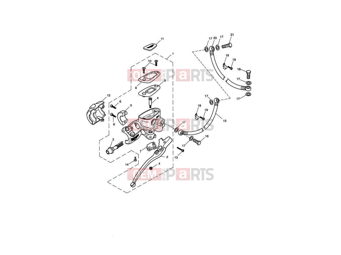 Triumph 2008 SPEEDMASTER EFI Front Master Cylinder & Hoses