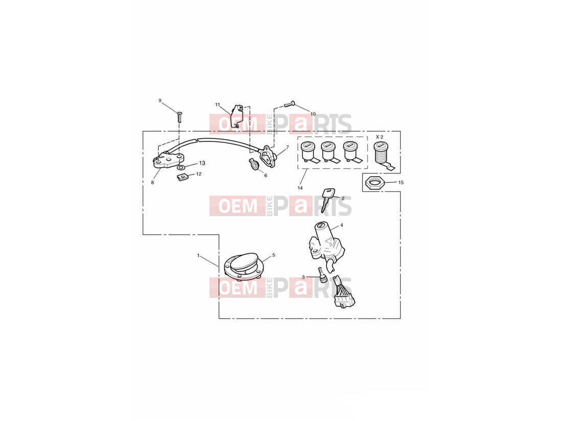 Triumph 2003 TROPHY 29156 > Ignition Switch & Lock Set