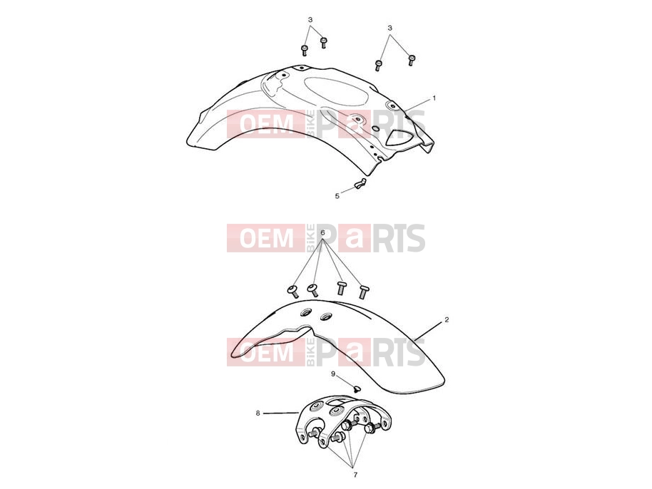 Triumph 2011 SCRAMBLER EFI Mudguards