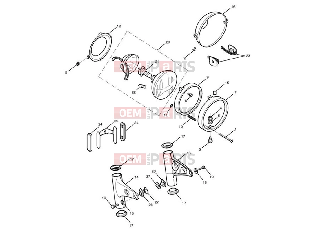 Triumph 2011 SCRAMBLER EFI Headlight Assembly