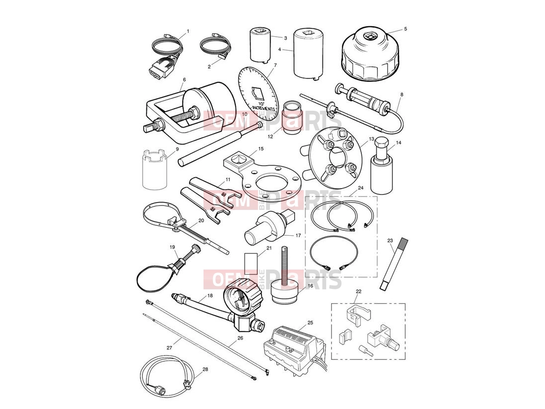 Triumph 2001 TT600 Service Tools