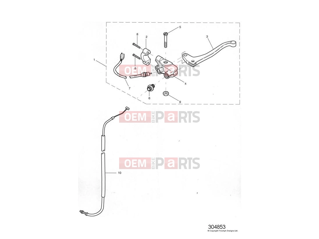 Triumph 2001 TT600 Control Cables