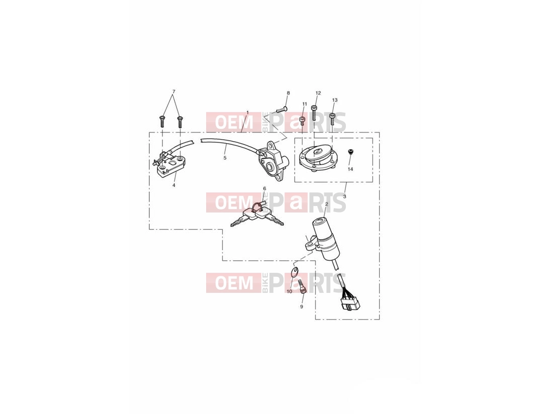 Triumph 2002 TT600 Ignition Switch & Lock