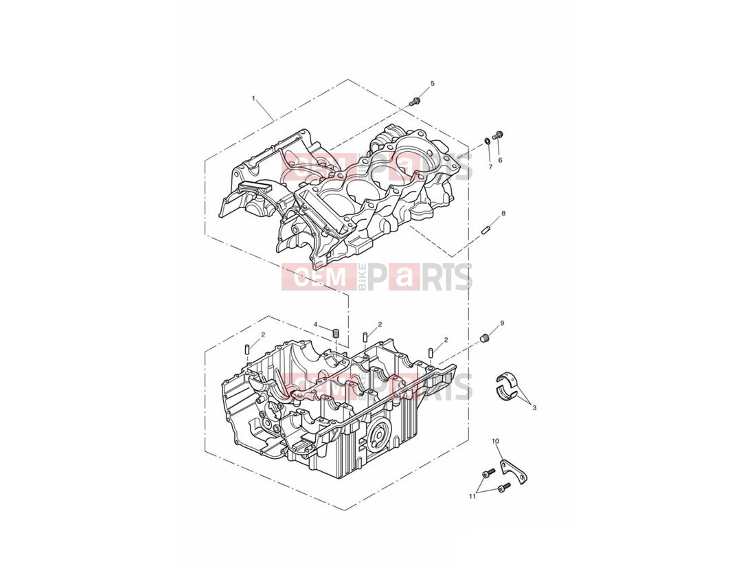 Triumph 2002 TT600 Crankcase