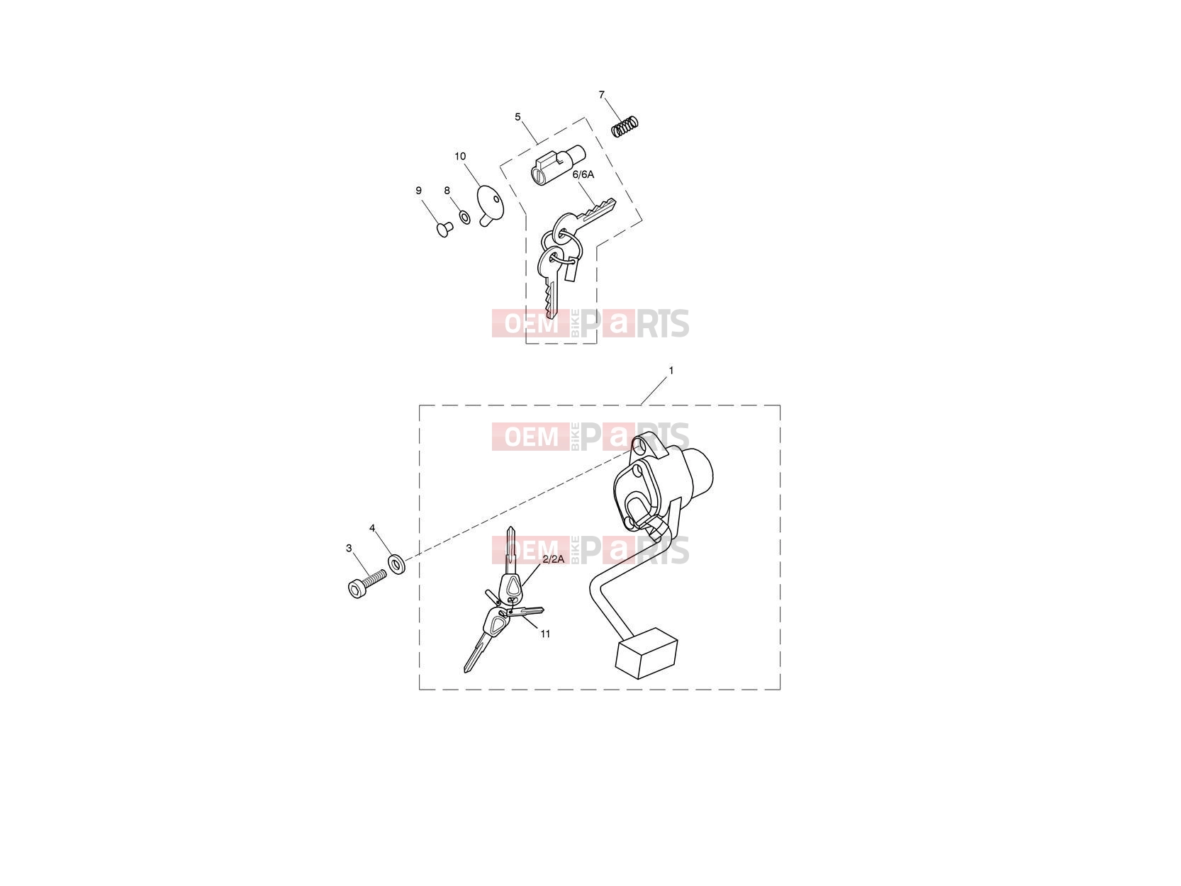 Triumph 2012 THRUXTON 900 EFI Ignition Switch & Steering Lock