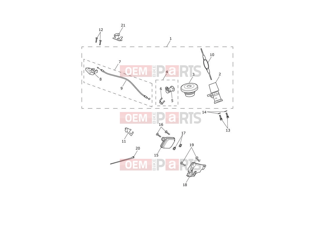 Triumph 2017 STREET CUP Ignition Switch & Lockset