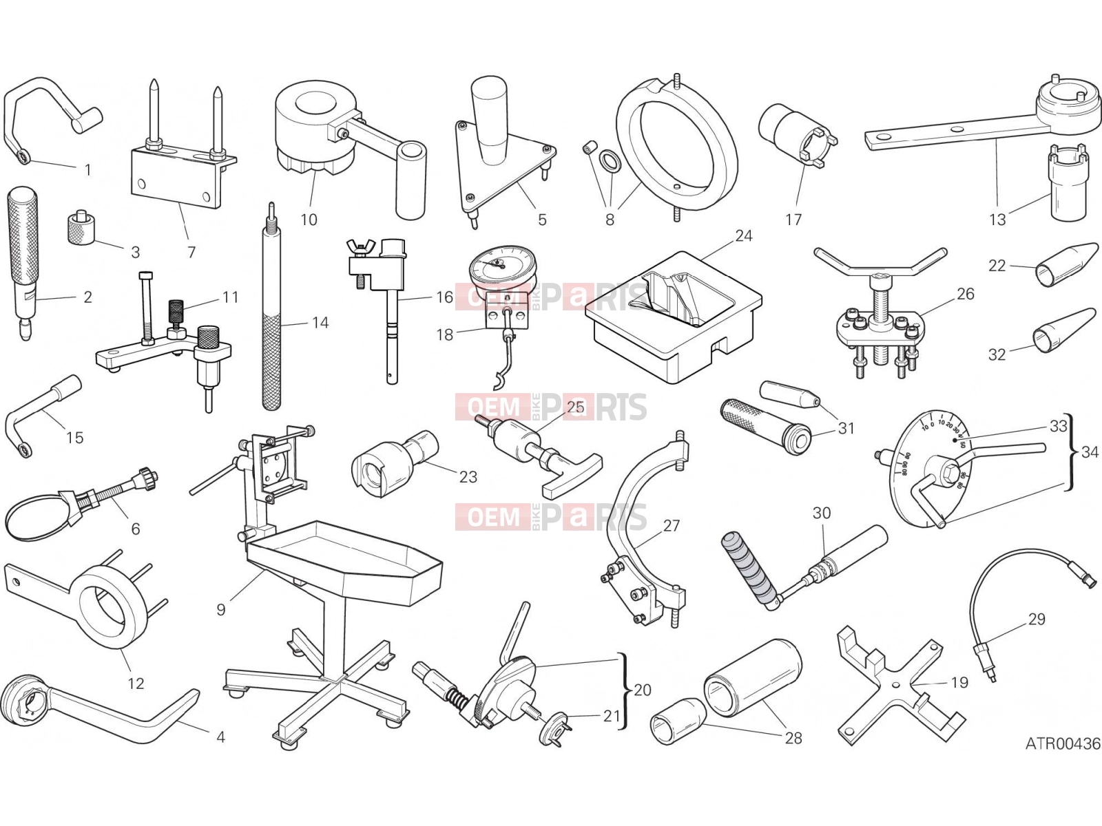 DUCATI 2022 Diavel 1260 WORKSHOP SERVICE TOOLS (ENGINE)
