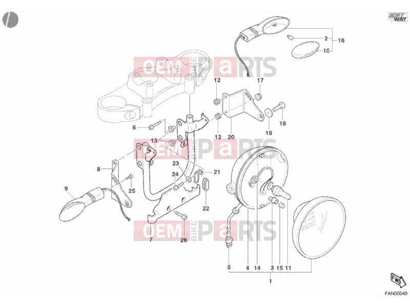 DUCATI 2002 Monster 620 HEADLIGHT » LIGHTING SYSTEM