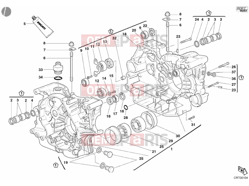 DUCATI 2002 Monster 620 CRANKCASE » ENGINE CASE
