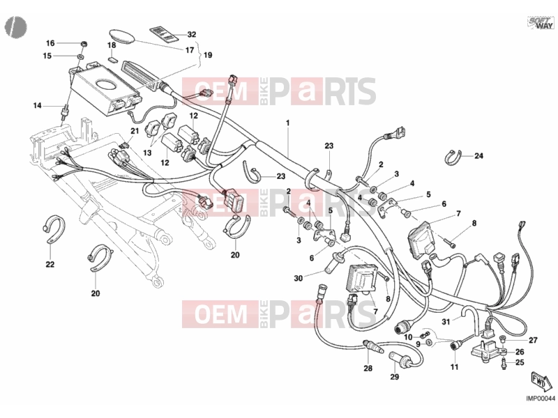 DUCATI 2002 Superbike 748 E ENGINE CONTROL UNIT » HANDLE BAR