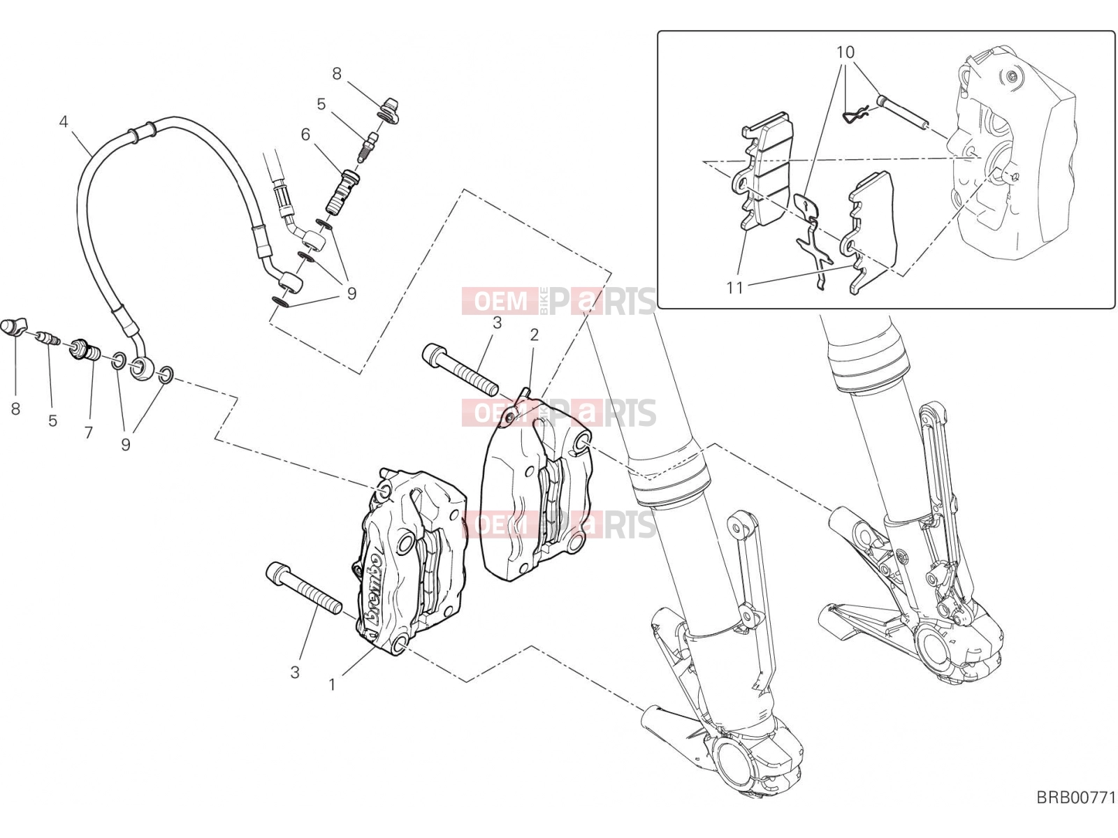 DUCATI 2023 Monster Plus FRONT BRAKE SYSTEM