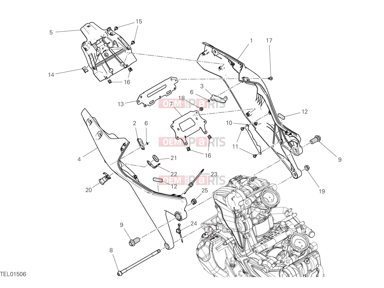 DUCATI 2023 Monster Plus REAR FRAME COMP.