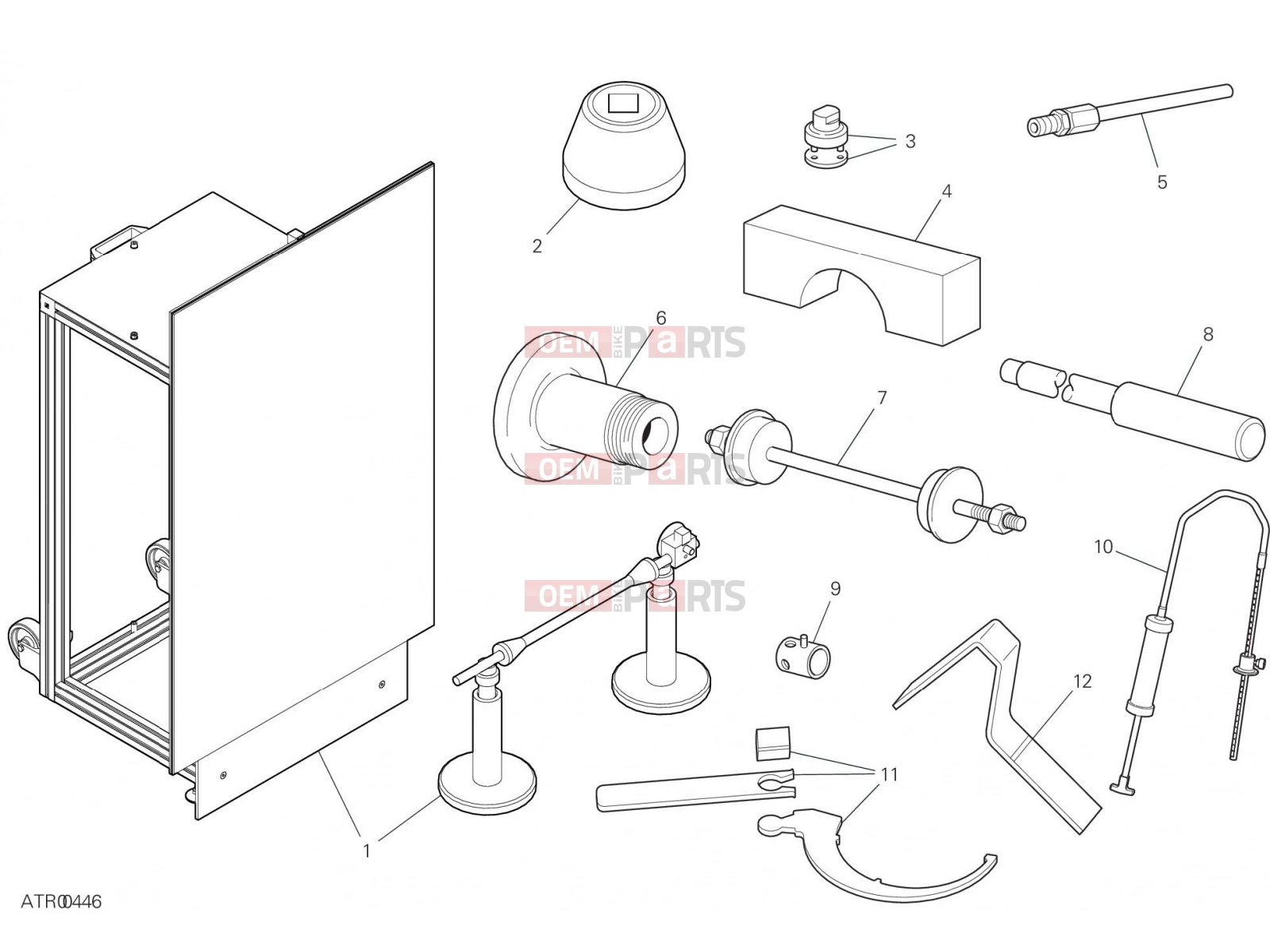 DUCATI 2023 Multistrada V4 S WORKSHOP SERVICE TOOLS (FRAME)