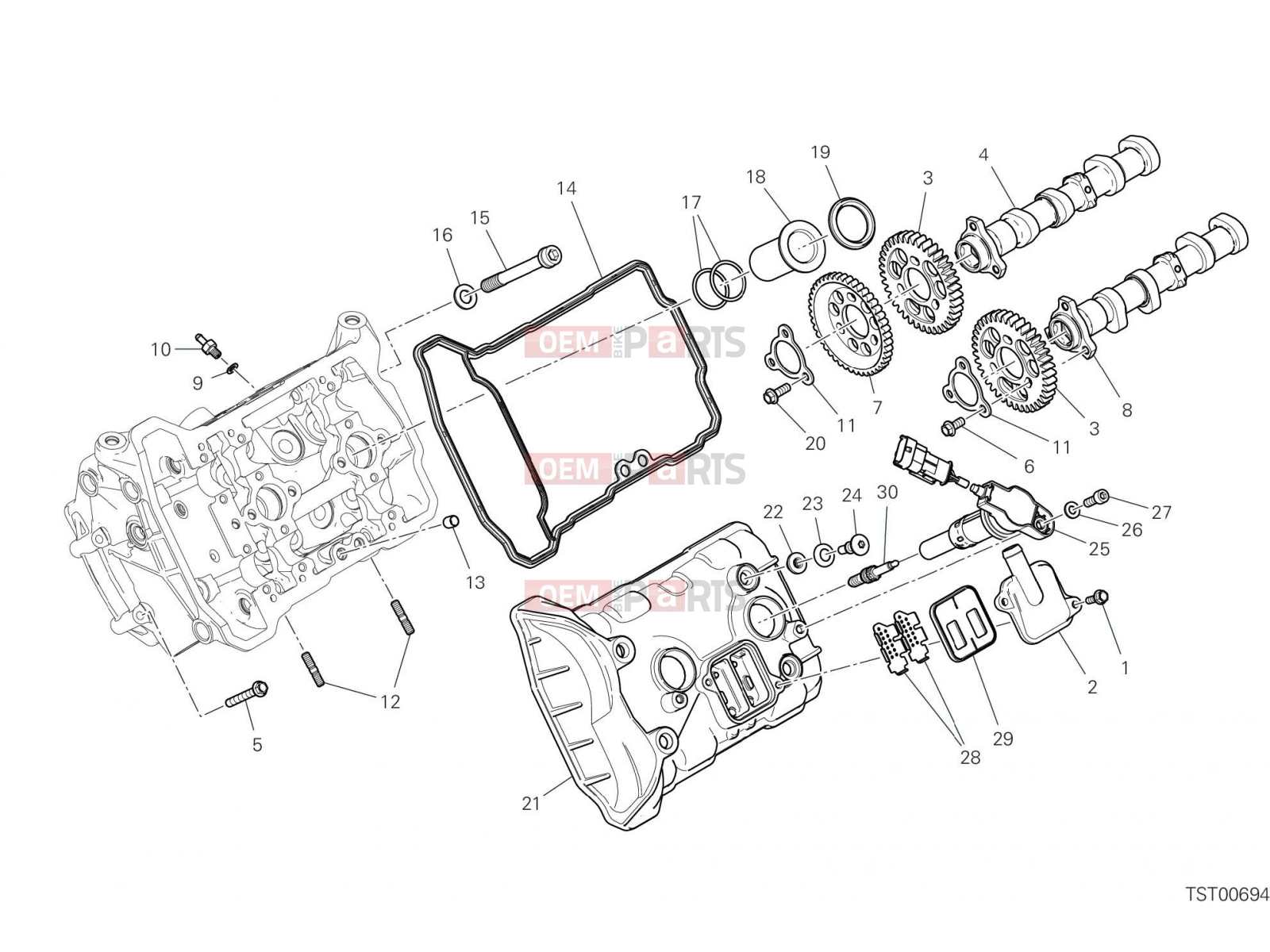 DUCATI 2023 Multistrada V4 FRONT HEAD - TIMING SYSTEM