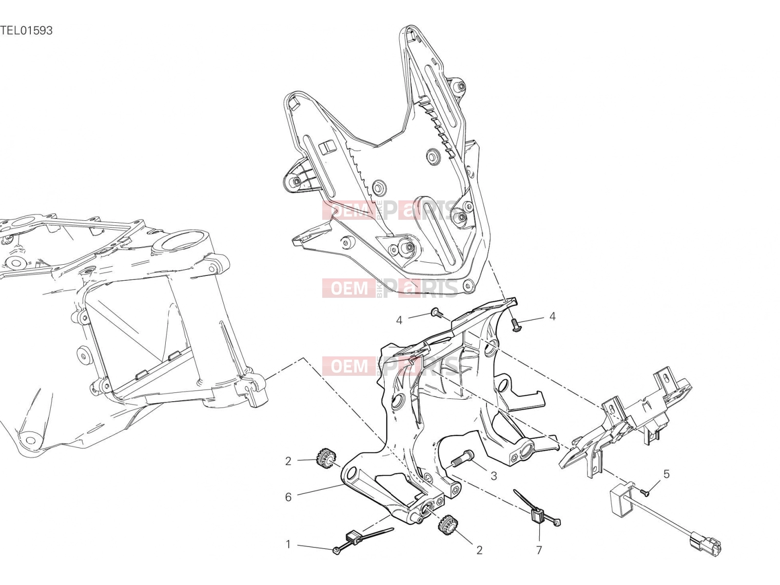 DUCATI 2023 Multistrada V4 FRONT SUBFRAME