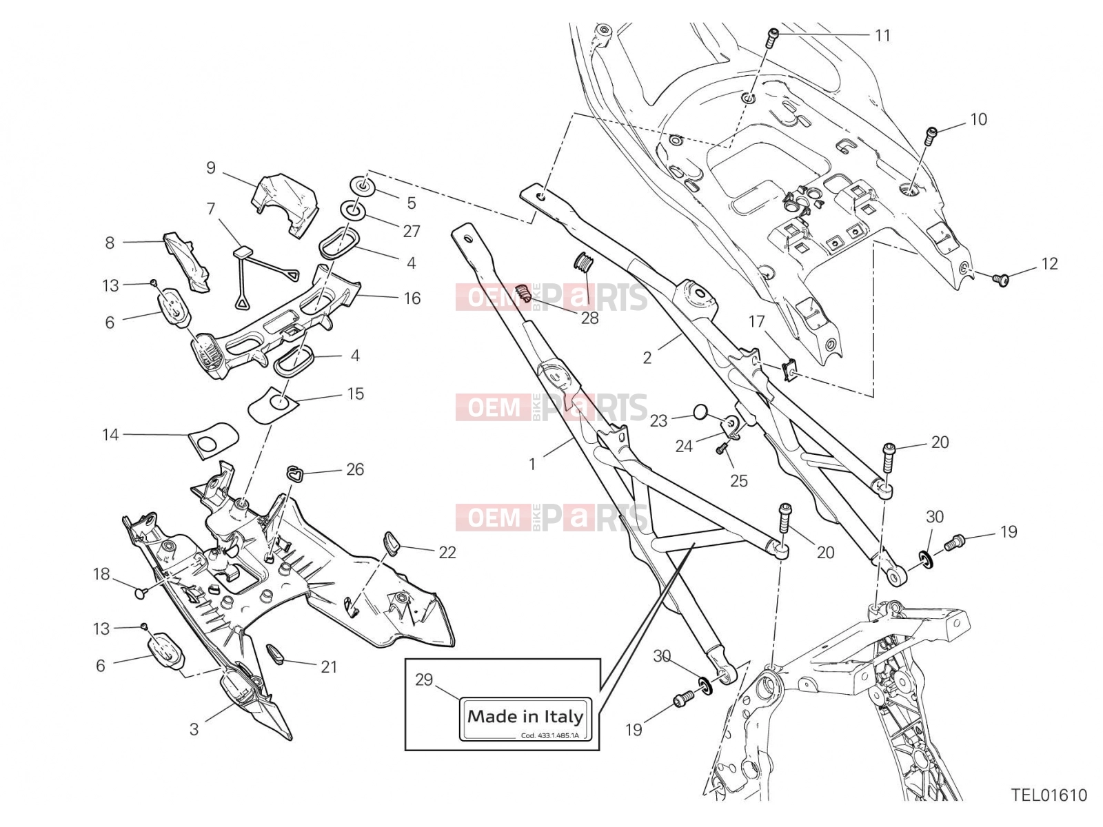 DUCATI 2023 Multistrada V4 REAR FRAME COMP. [XST:ROK]