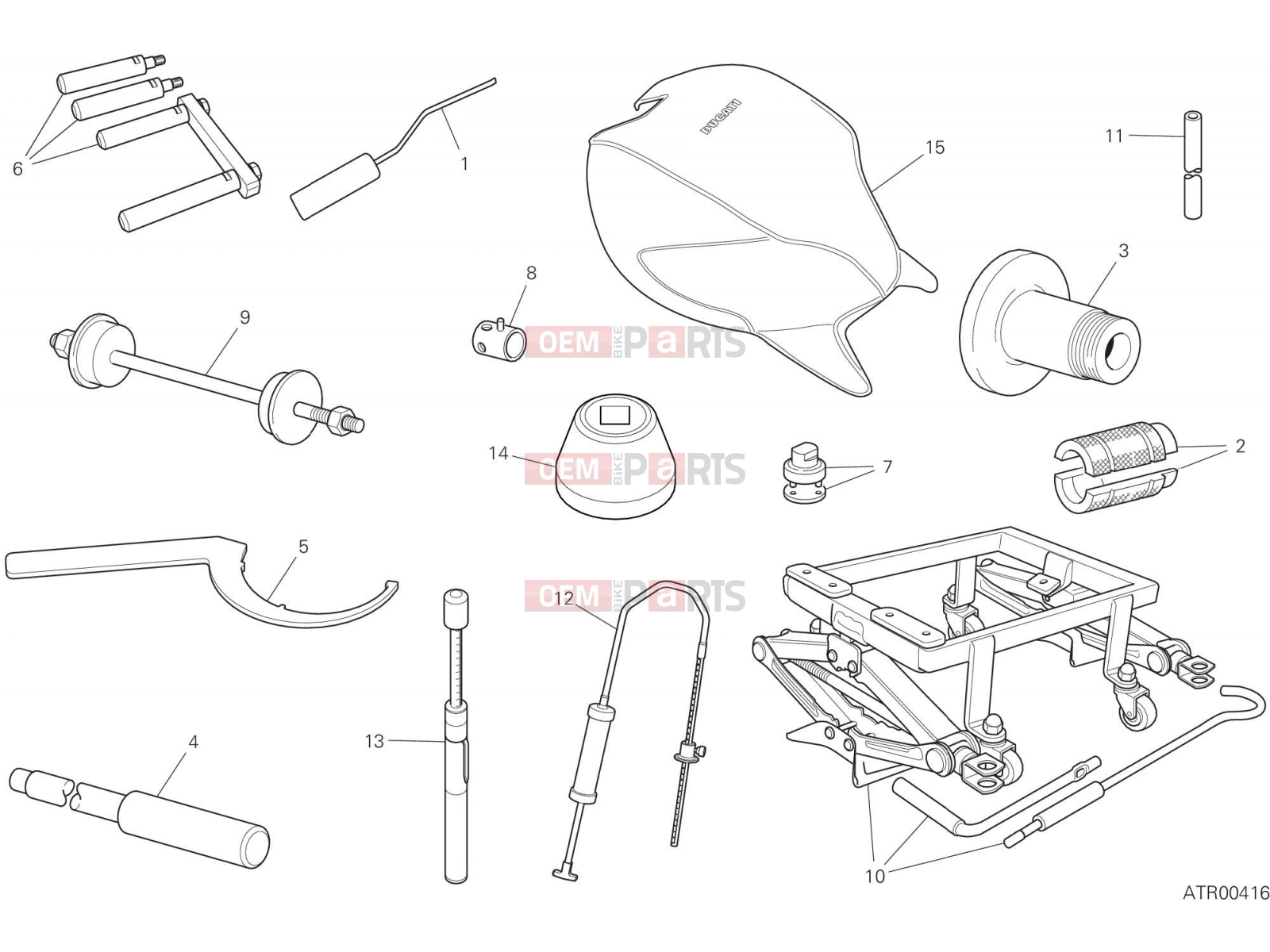 DUCATI 2023 XDiavel S WORKSHOP SERVICE TOOLS, FRAME