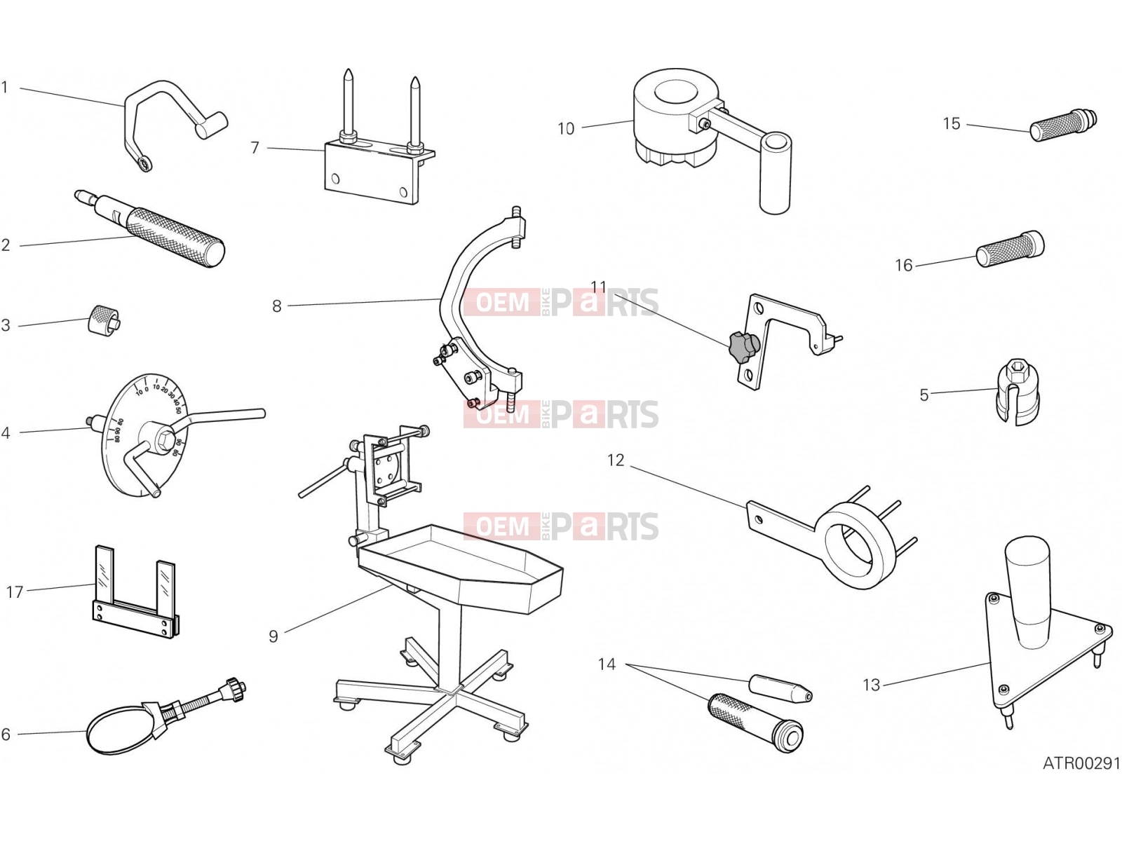 DUCATI 2015 Diavel Carbon WORKSHOP SERVICE TOOLS [MOD:DVLC]