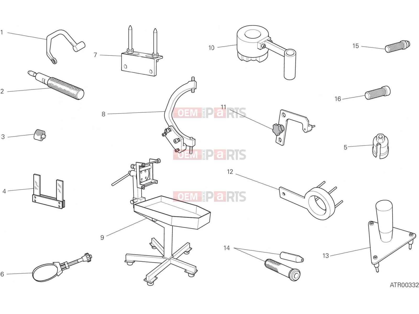 DUCATI 2016 Diavel WORKSHOP SERVICE TOOLS [MOD:DVL]