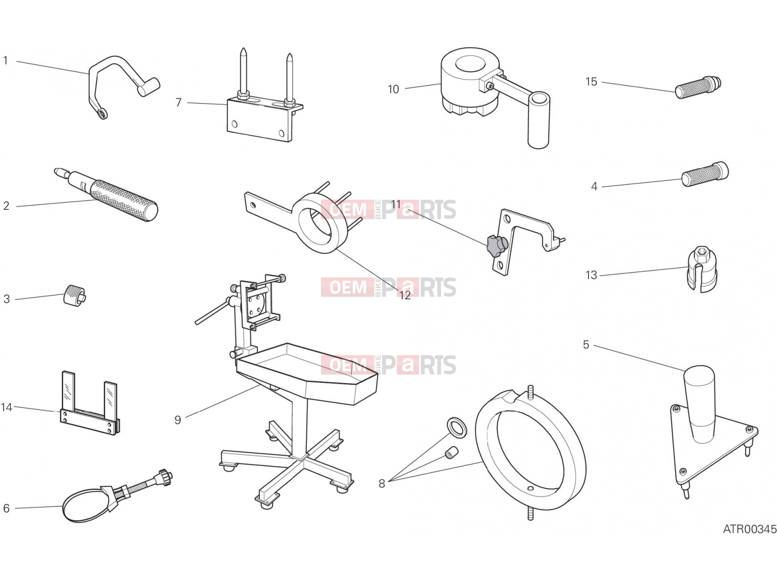 DUCATI 2017 Multistrada 1200 Enduro WORKSHOP SERVICE TOOLS [MOD:MS1200E]