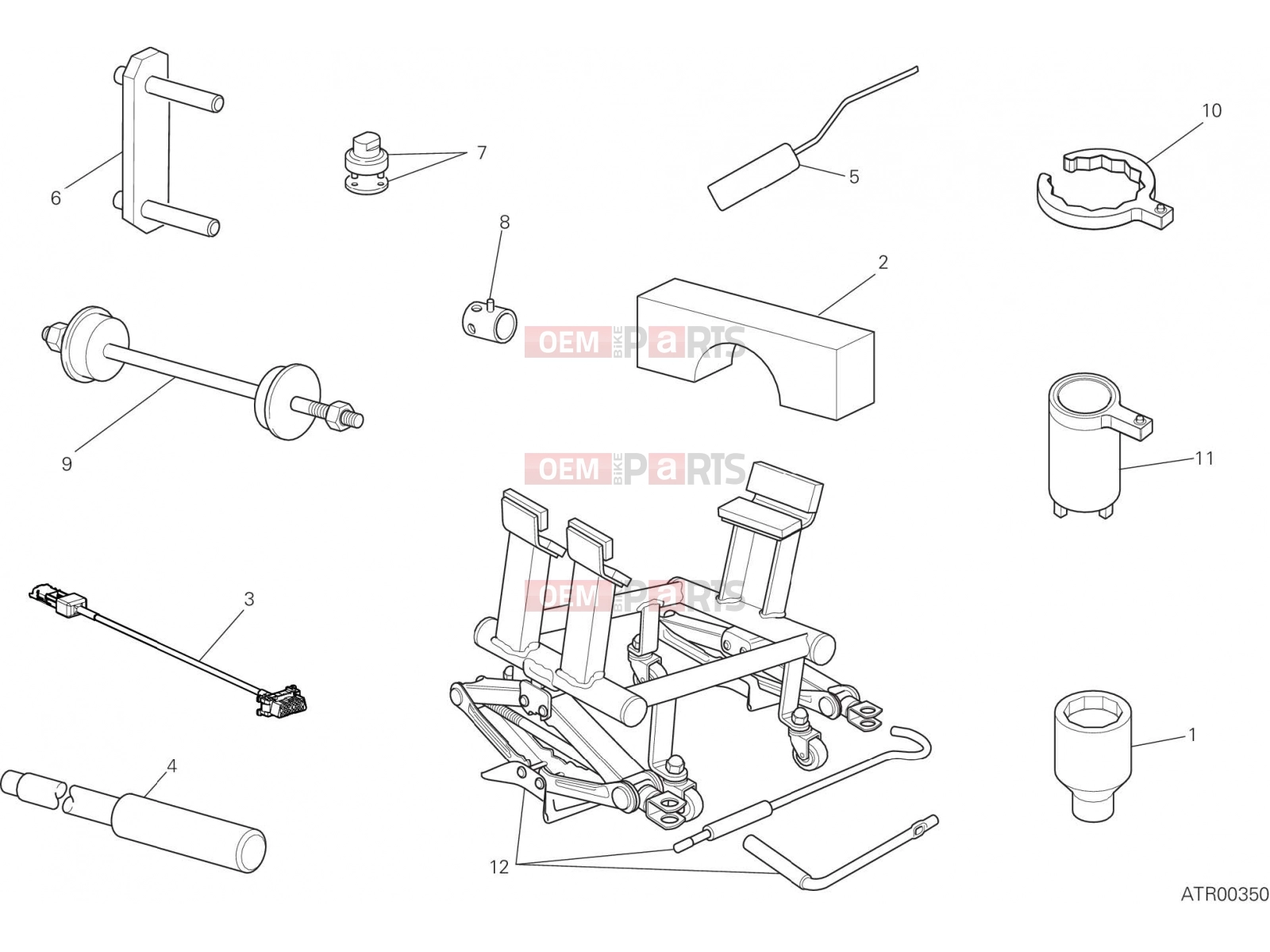 DUCATI 2017 Multistrada 1200 Enduro WORKSHOP SERVICE TOOLS [MOD:MS1200E]