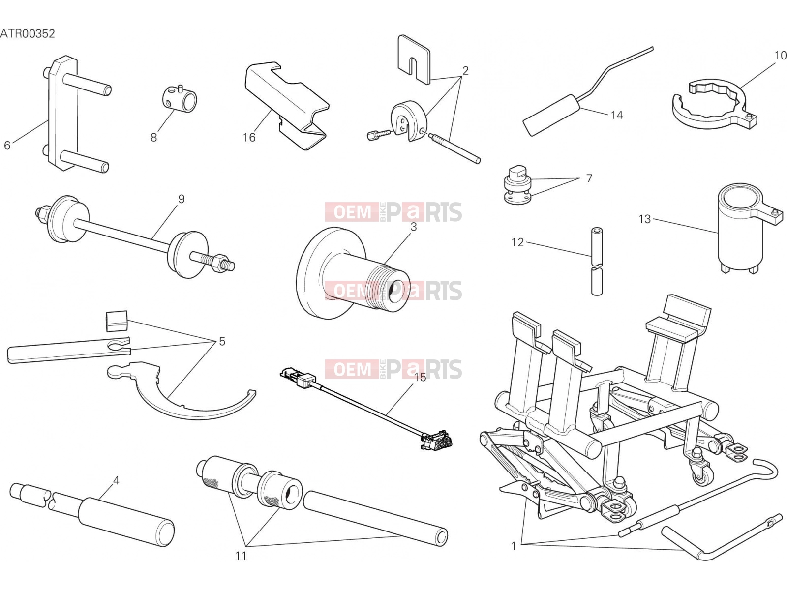 DUCATI 2019 Multistrada 1260 Enduro WORKSHOP SERVICE TOOLS [MOD:MS1260E]