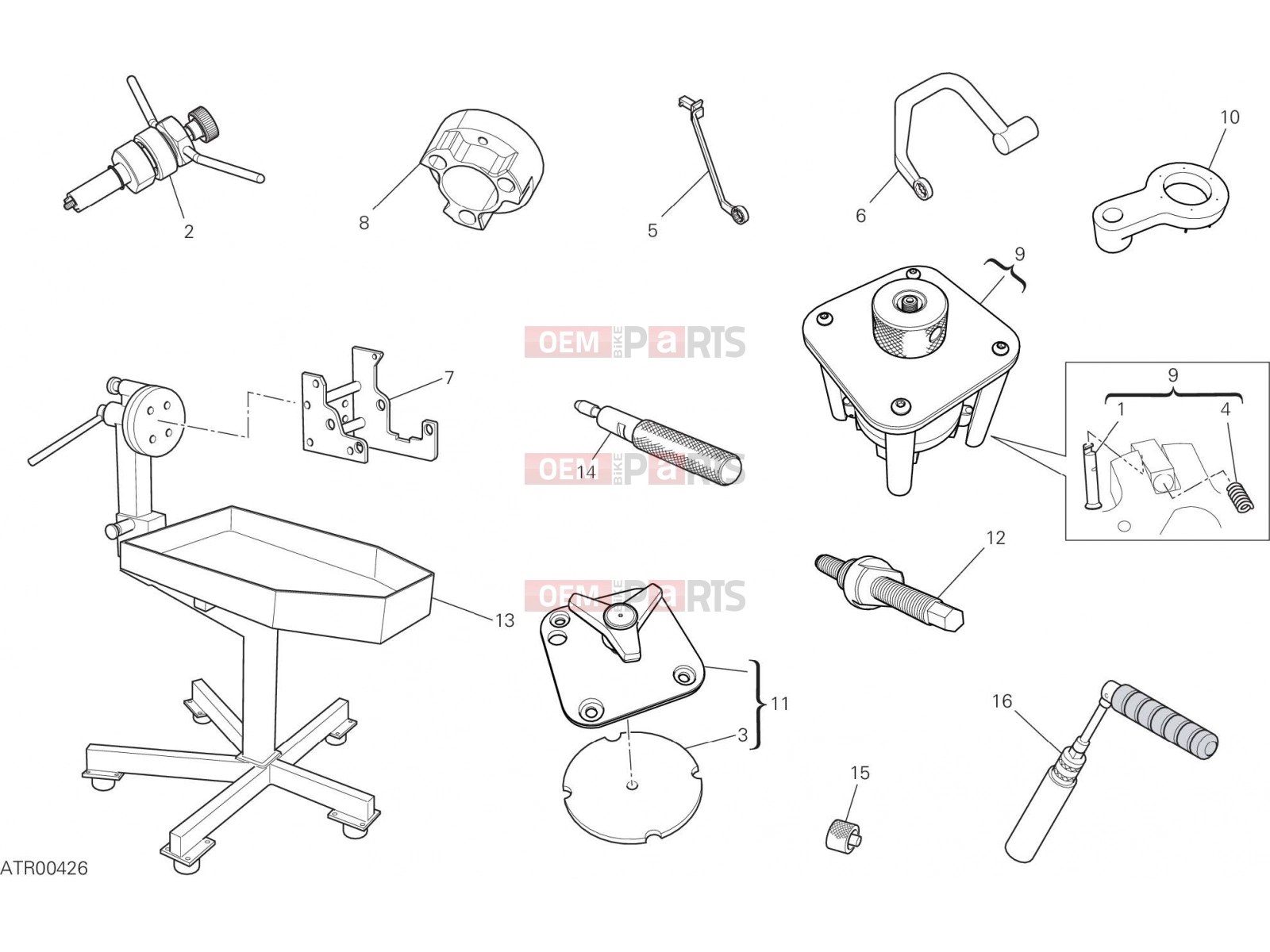 DUCATI 2021 Panigale V2 WORKSHOP SERVICE TOOLS (ENGINE) [MOD:PANV2]
