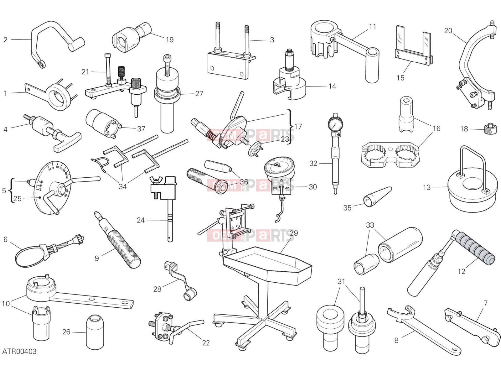 DUCATI 2022 Multistrada V2 WORKSHOP SERVICE TOOLS