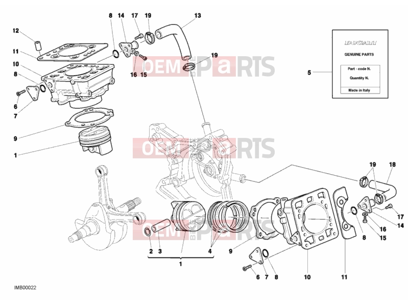 DUCATI 2002 Monster S4 CYLINDER - PISTON » ENGINE CASE