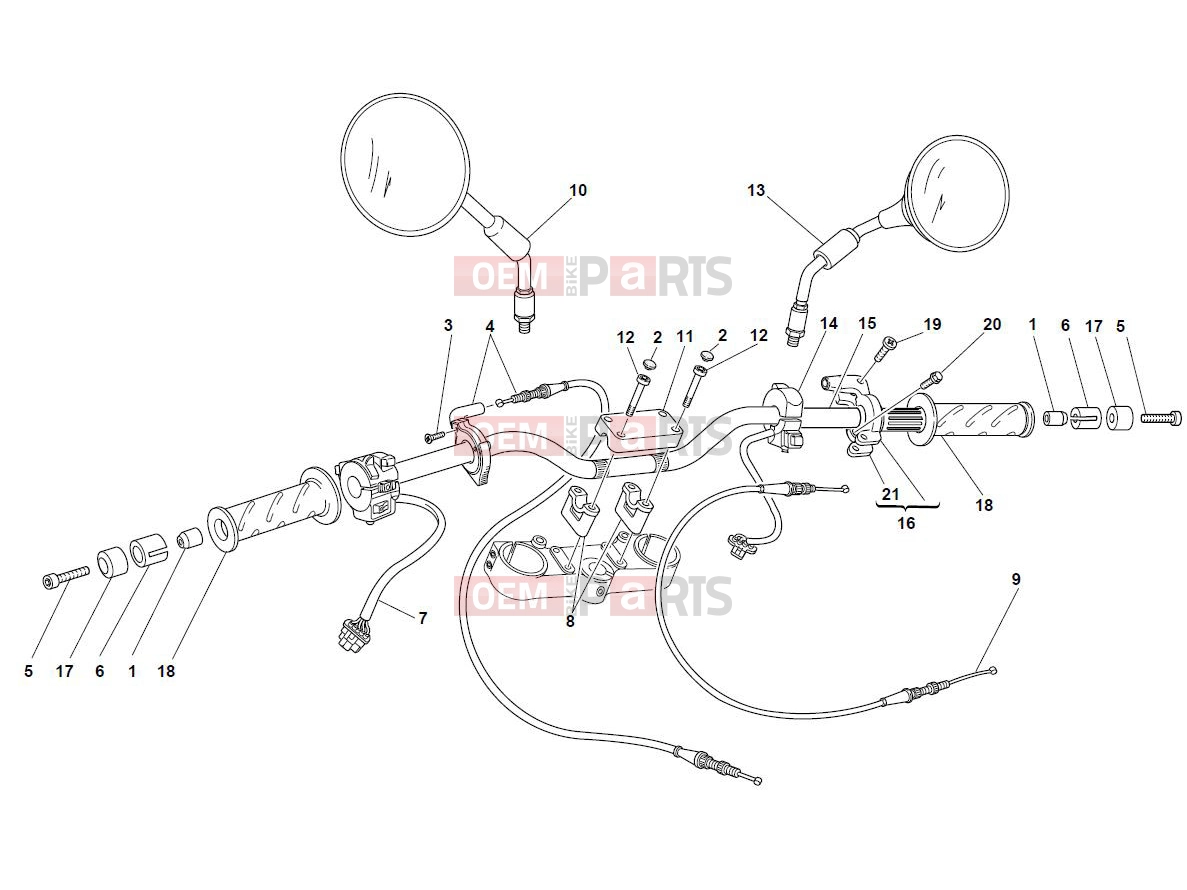 DUCATI 2000 Monster 900 HALF HANDLEBARS