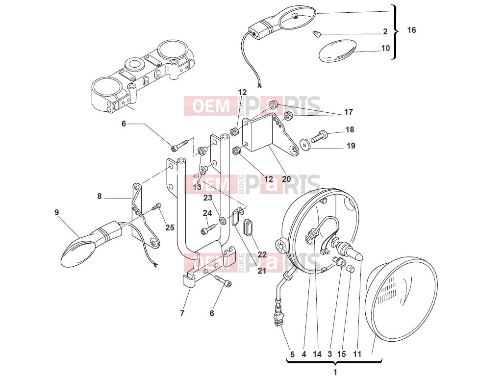 DUCATI 2000 Monster 900 FRONT HEAD-LIGHT