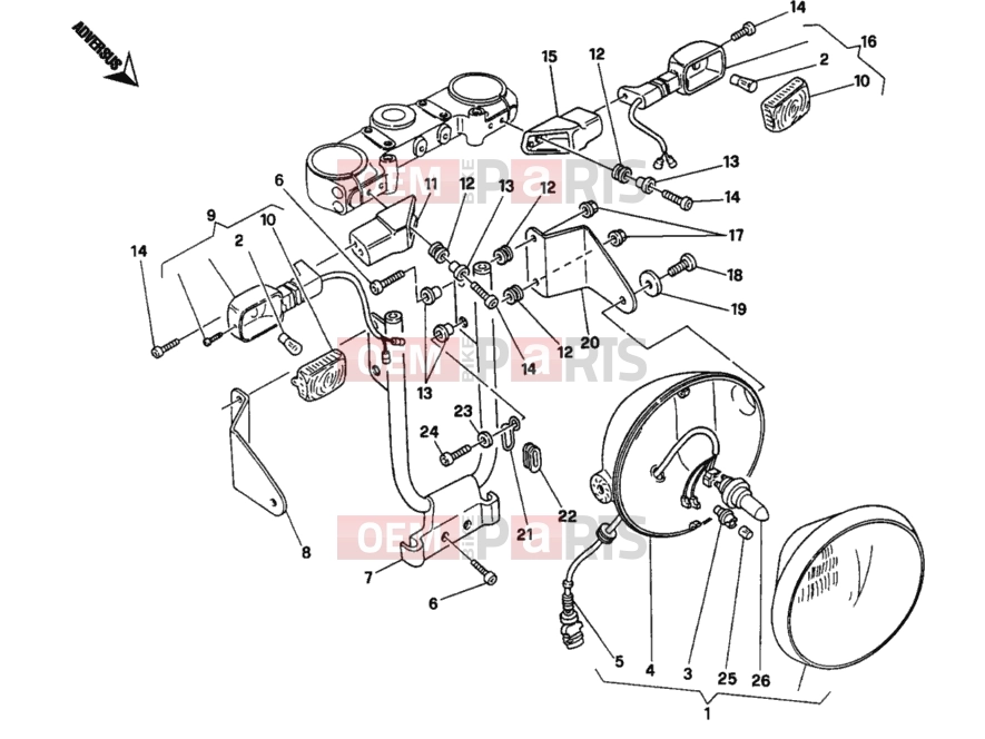 DUCATI 2001 Monster 400 HEADLIGHT » LIGHTING SYSTEM