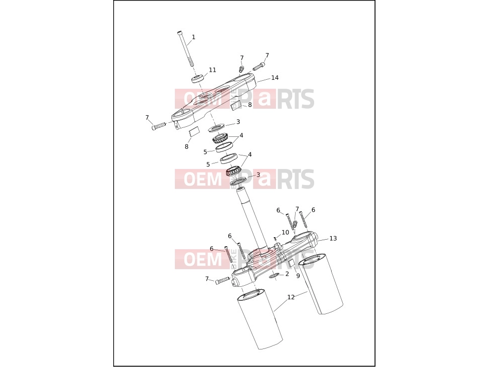 Harley-Davidson 2023 SOFTAIL SOFTAIL BREAKOUT  - FXBR FORK BRACKETS, FRONT - FLHCS