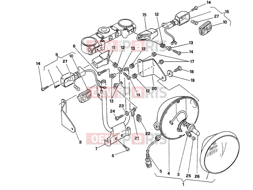 DUCATI 2001 Monster 750 HEADLIGHT » LIGHTING SYSTEM