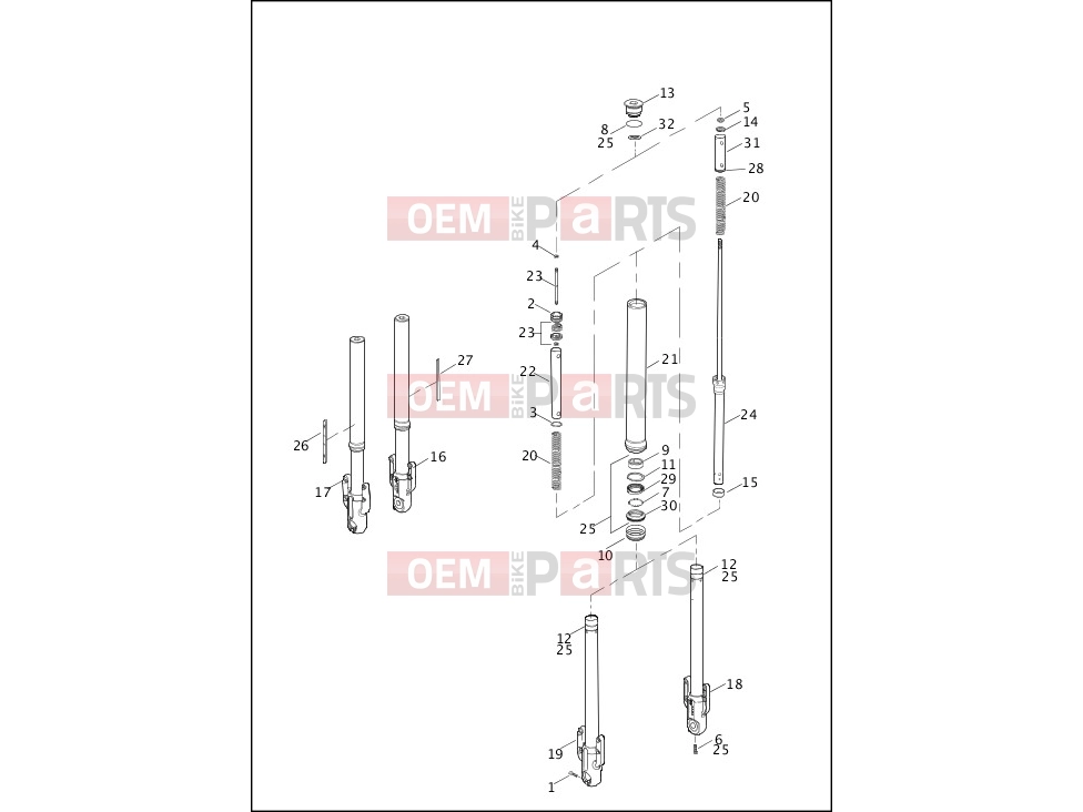 Harley-Davidson 2017 VRSC V-ROD MUSCLE  - VRSCF FORK, FRONT