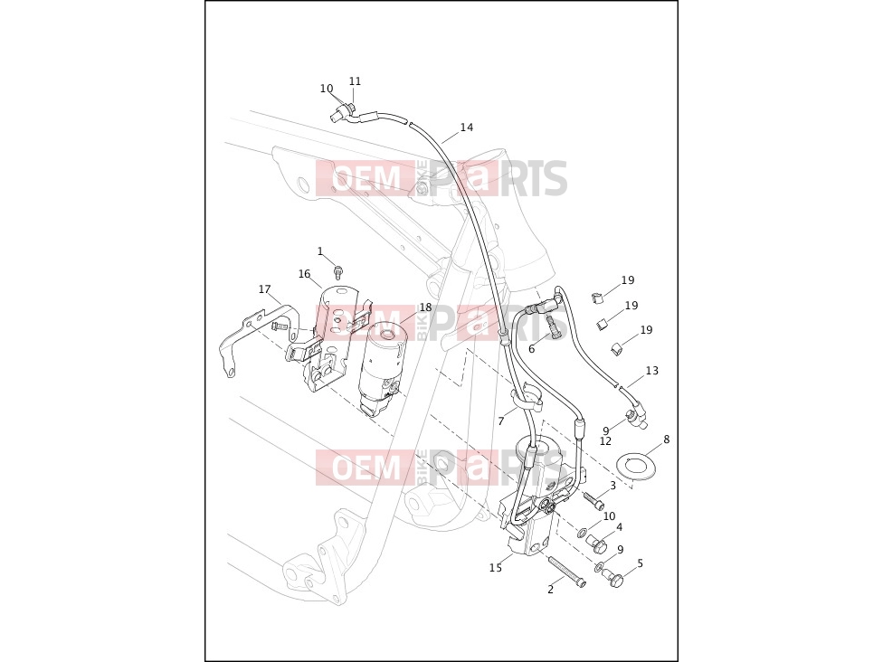 Harley-Davidson 2014 SOFTAIL FAT BOY LO  - FLSTFB BRAKE LINES, FRONT, ABS