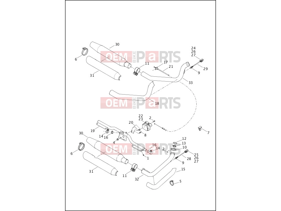 Harley-Davidson 2014 SOFTAIL FAT BOY LO  - FLSTFB EXHAUST SYSTEM - FXSB