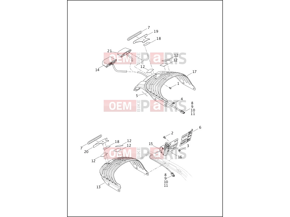 Harley-Davidson 2014 SOFTAIL FAT BOY LO  - FLSTFB LICENSE PLATE BRACKETS - FXSB