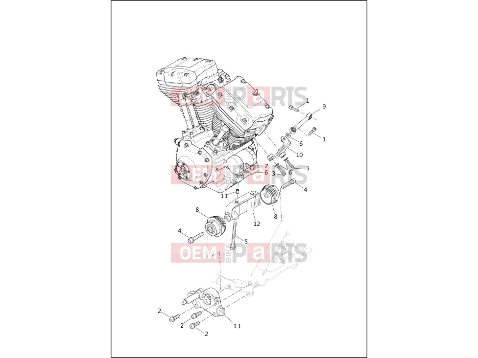Harley-Davidson 2014 TOURING ULTRA CLASSIC  - FLHTCU ENGINE MOUNTS & STABILIZER LINK