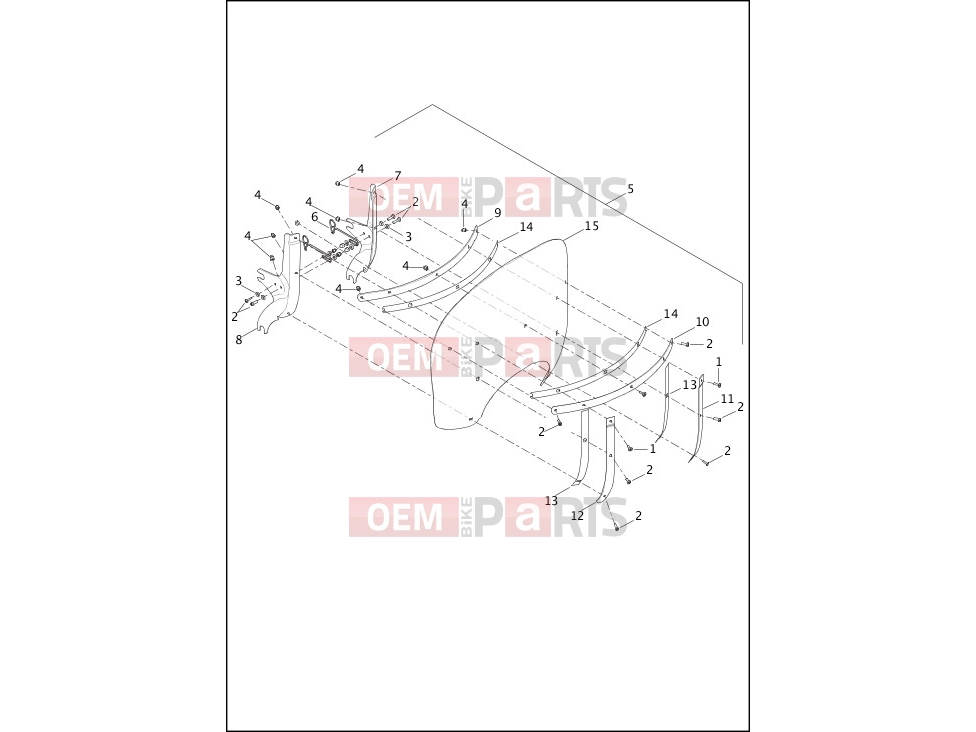 Harley-Davidson 2013 DYNA DYNA SUPER GLIDE CUSTOM  - FXDC WINDSHIELD