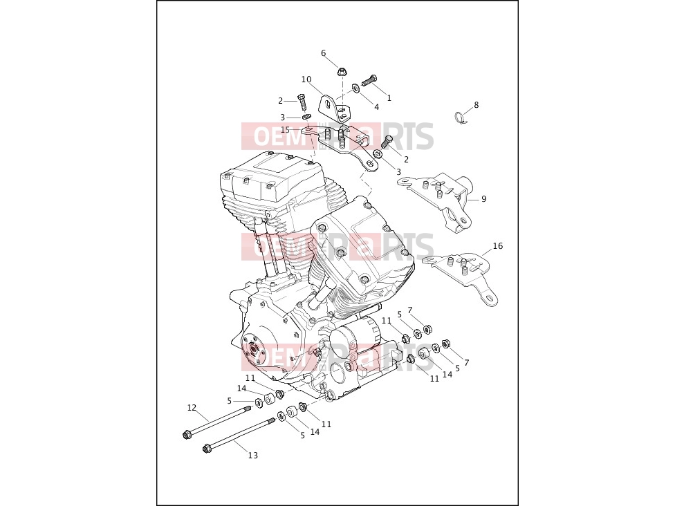 Harley-Davidson 2013 SOFTAIL SOFTAIL SLIM  - FLS ENGINE MOUNTS