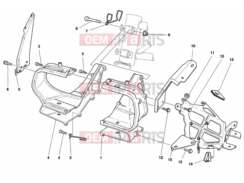 DUCATI 2001 Sporttouring ST2 BRACKET, HEADLIGHT » LIGHTING SYSTEM