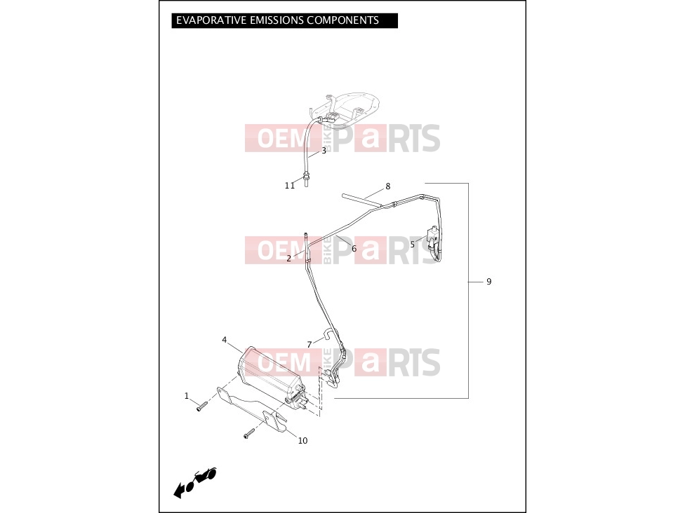 Harley-Davidson 2012 DYNA DYNA SWITCHBACK  - FLD EVAPORATIVE EMISSIONS COMPONENTS