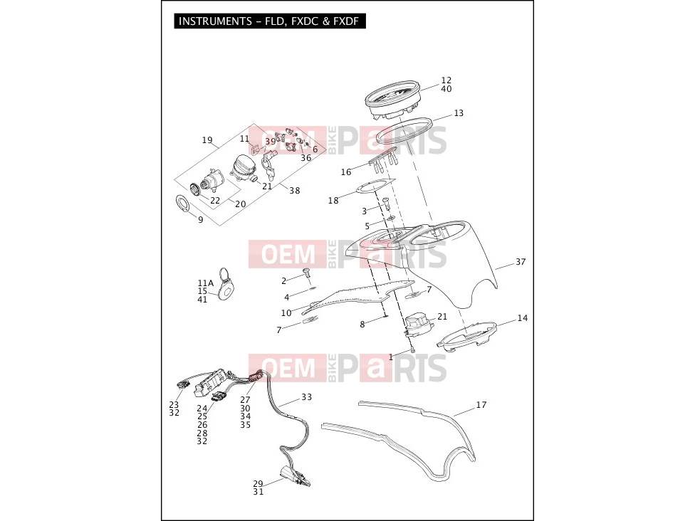 INSTRUMENTS - FLD, FXDC & FXDF - Harley-Davidson DYNA SWITCHBACK - FLD 103 2012