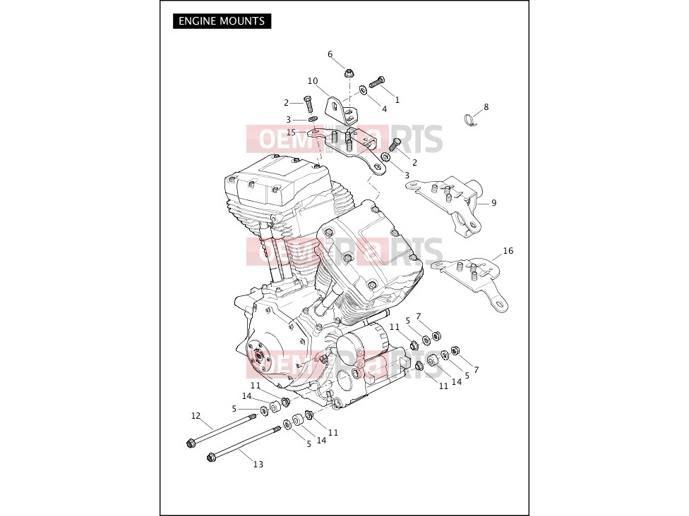 Harley-Davidson 2012 SOFTAIL BLACKLINE  - FXS ENGINE MOUNTS