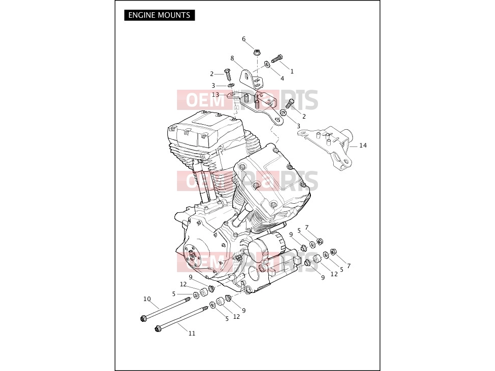 Harley-Davidson 2011 SOFTAIL FAT BOY LO  - FLSTFB ENGINE MOUNTS