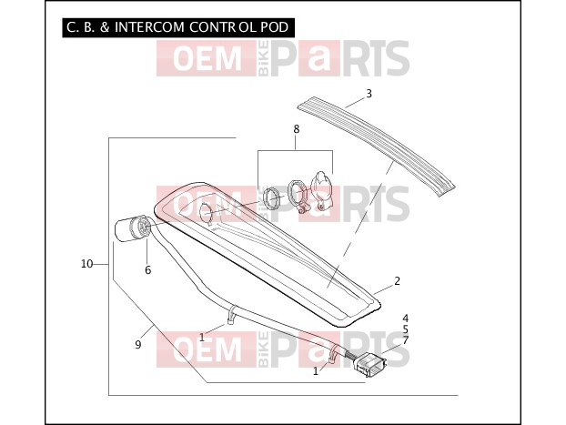 Harley-Davidson 2009 SIDECAR FLHT SIDECAR  - SIDECAR FOR FLHT C.B. & INTERCOM CONTROL POD